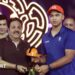 Vaibhav Sooryavanshi is handed the Orange Cap during the IPL final