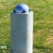 Village solar system model shows planets and stars