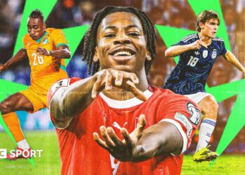 Players to watch out for at the 2026 World Cup, including (from left) Yan Diomande, Johan Manzambi and Nico Paz