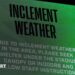 A message at the Q2 Stadium in Texas tells fans to seek shelter because of extreme weather