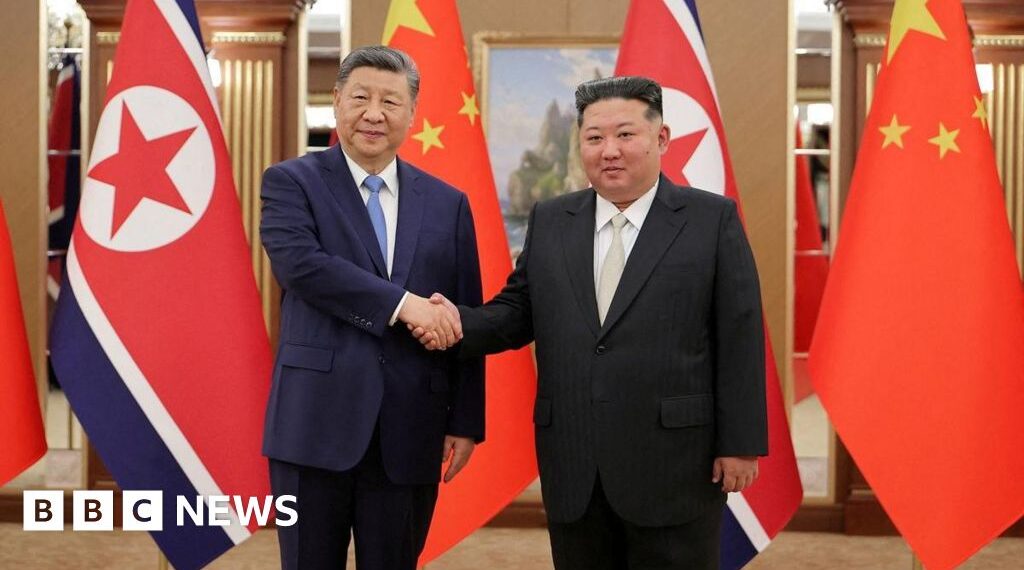 Xi Jinping and Kim Jong Un vow stronger ties in North Korea visit